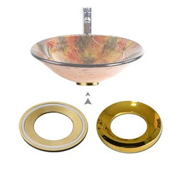 Mounting Ring For Glass Basin Bathroom Fixture Vessel Sink Black Chrome Pad Mounting Ring Sink Pop Up Avaliable Home Renovation