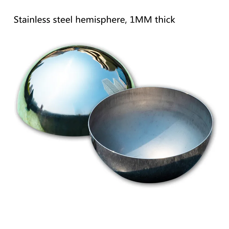 Diameter 16mm-600mm 201 1.0 stainless steel hollow hemispherical polished mirror elevator decorative hemisphere steel tube cover