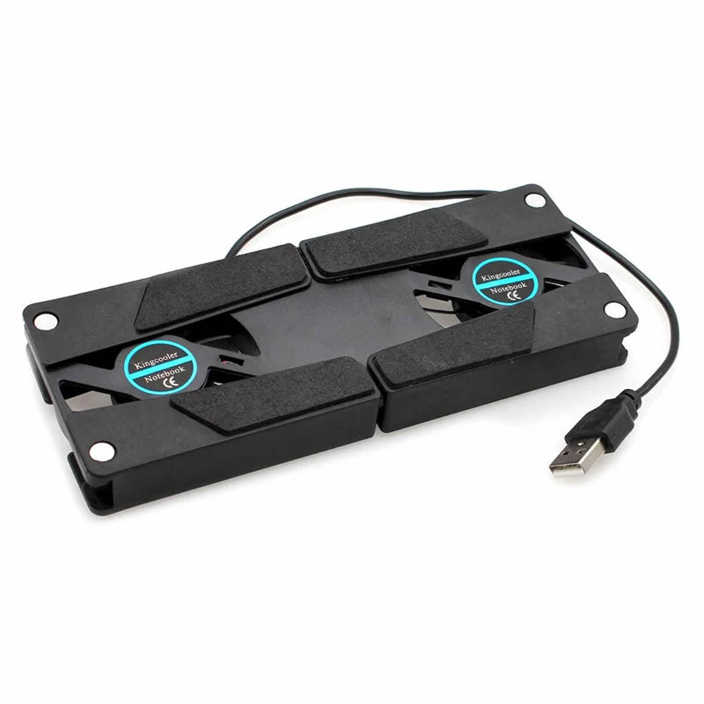 USB Foldable Folding Dual Fan Pad Cooling Cooler Cool Pad for Laptop Notebook