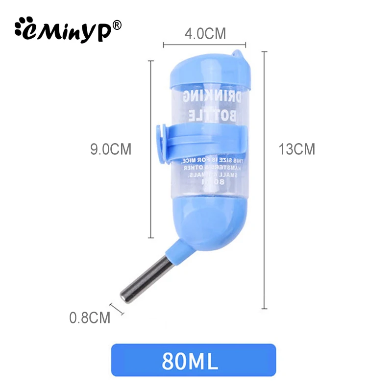 Chomik uchwyt na bidon hodowla wiszący dozownik do picia dla króliczka świnka morska szczelne automatyczne urządzenie do karmienia 60/125/250ML