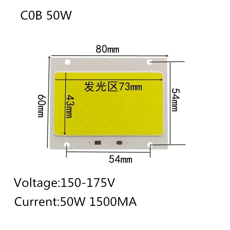 LED COB 5054 Black King Kong Light Bead 2835 Chips 50W 100W 150W 200W 6500K 85-265V High Power Driver For Flood Light