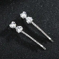 muylinda Zircon Hair Pin Clear Crystal Hairpin Clip Jewelry Wedding Bridal Hair Accessories  For Women