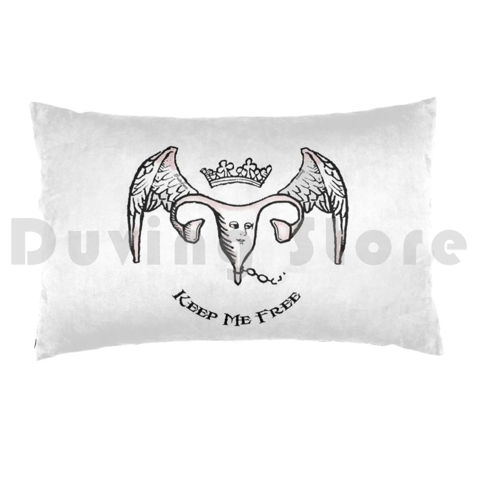 Keep Me Free-#uteface Pillow Case Printed 35x50 Womens Rights Feminism Uterus Abortion Rights Pro Choice