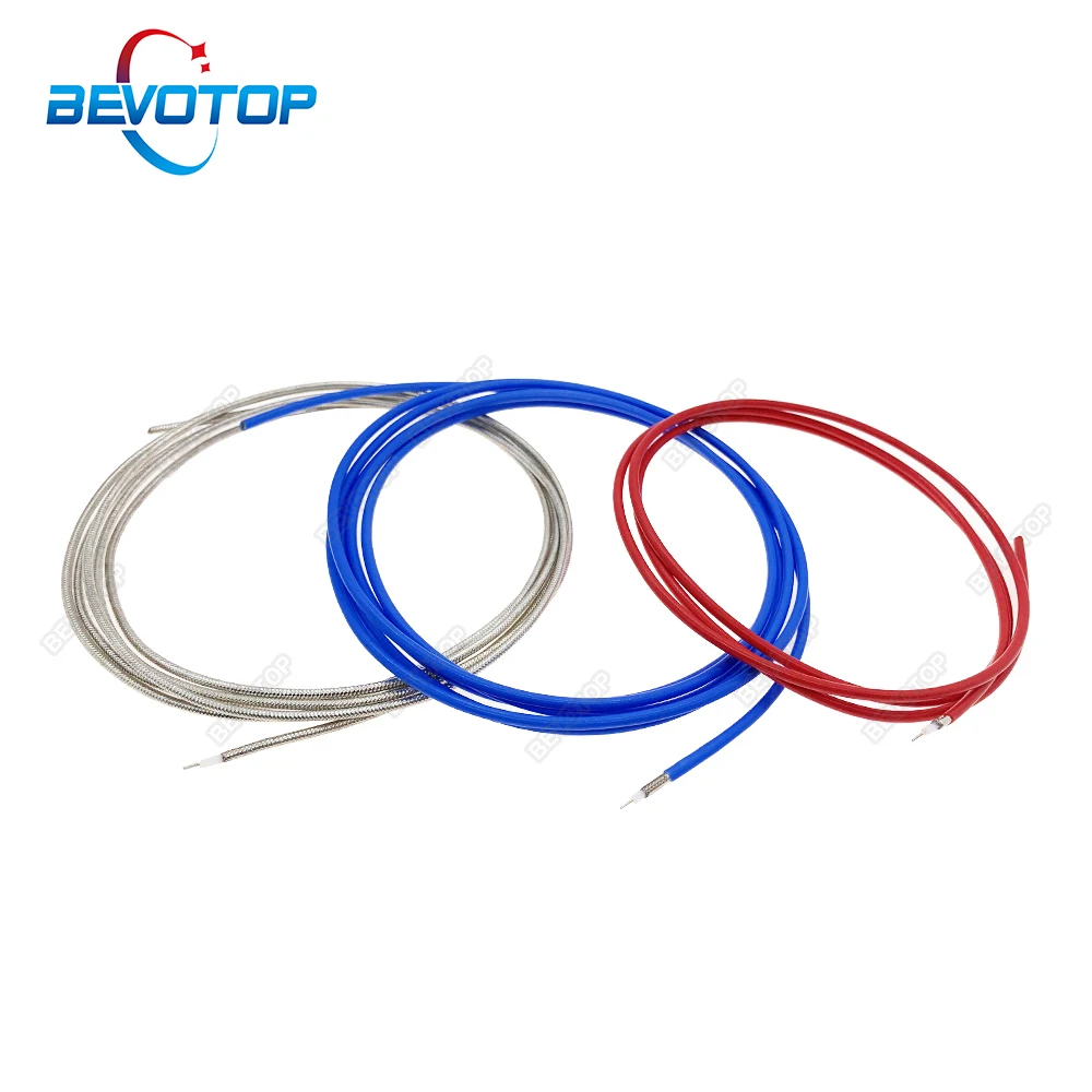 Semi-Flexible RG405 Coaxial Cable High Frequency Test Cable 50ohm 086 RF Coaxial Cable Pigtail Jumper Blue/Red/Silver 1M~200M