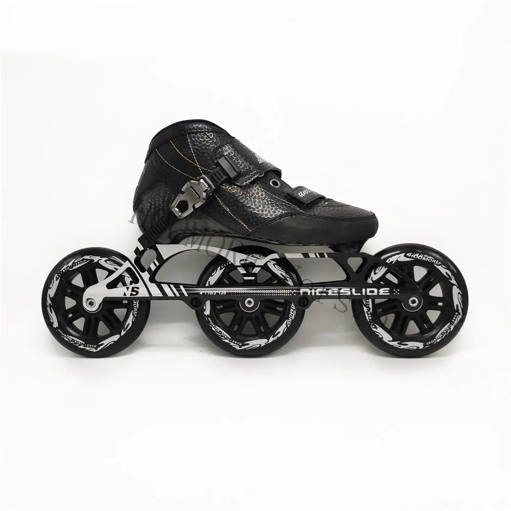 3X125mm / 4X110mm Multiple Functional Inline Speed Skates Base with 110mm 125mm Marathon Road Street Skating Frame F1 MATTER MPC