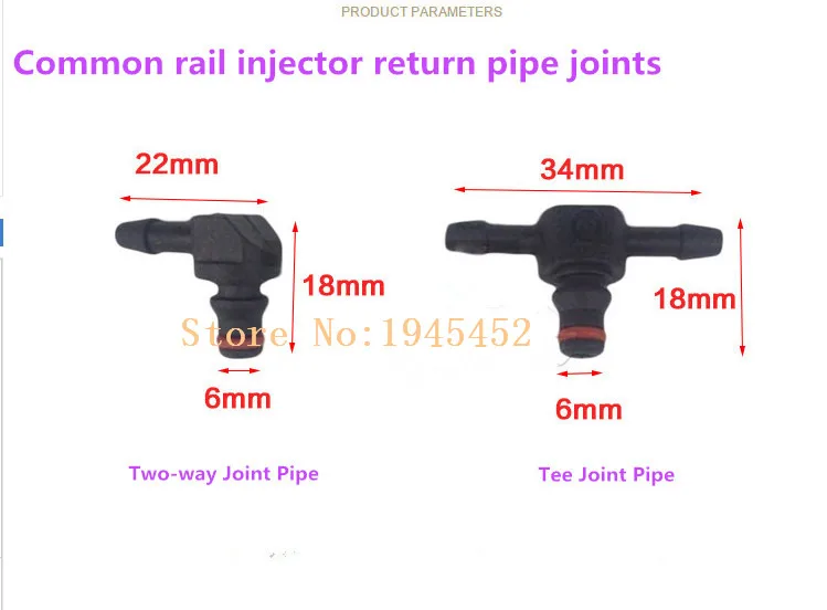 

Free shipping!Common Rail Injector Return Oil Backflow Pipe Connector Plastic Two way and Tee Joint Fitting for B-osch Injectors