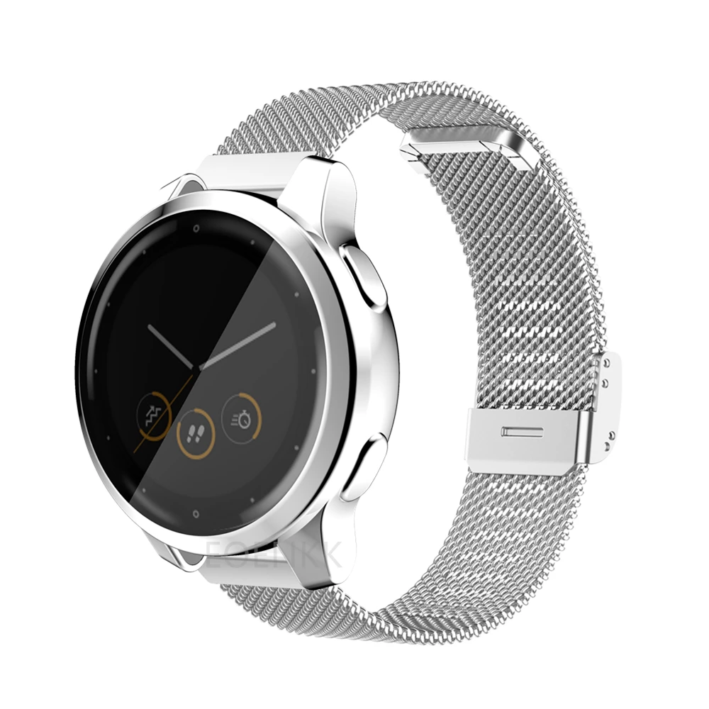 Metallband TPU Abdeckung für Garmin Vivo active 4s 4 3 Musik/Venu 2 2s 3s 3 2 plus Armband Armband Vollbild schutz Uhrengehäuse – Detail 4