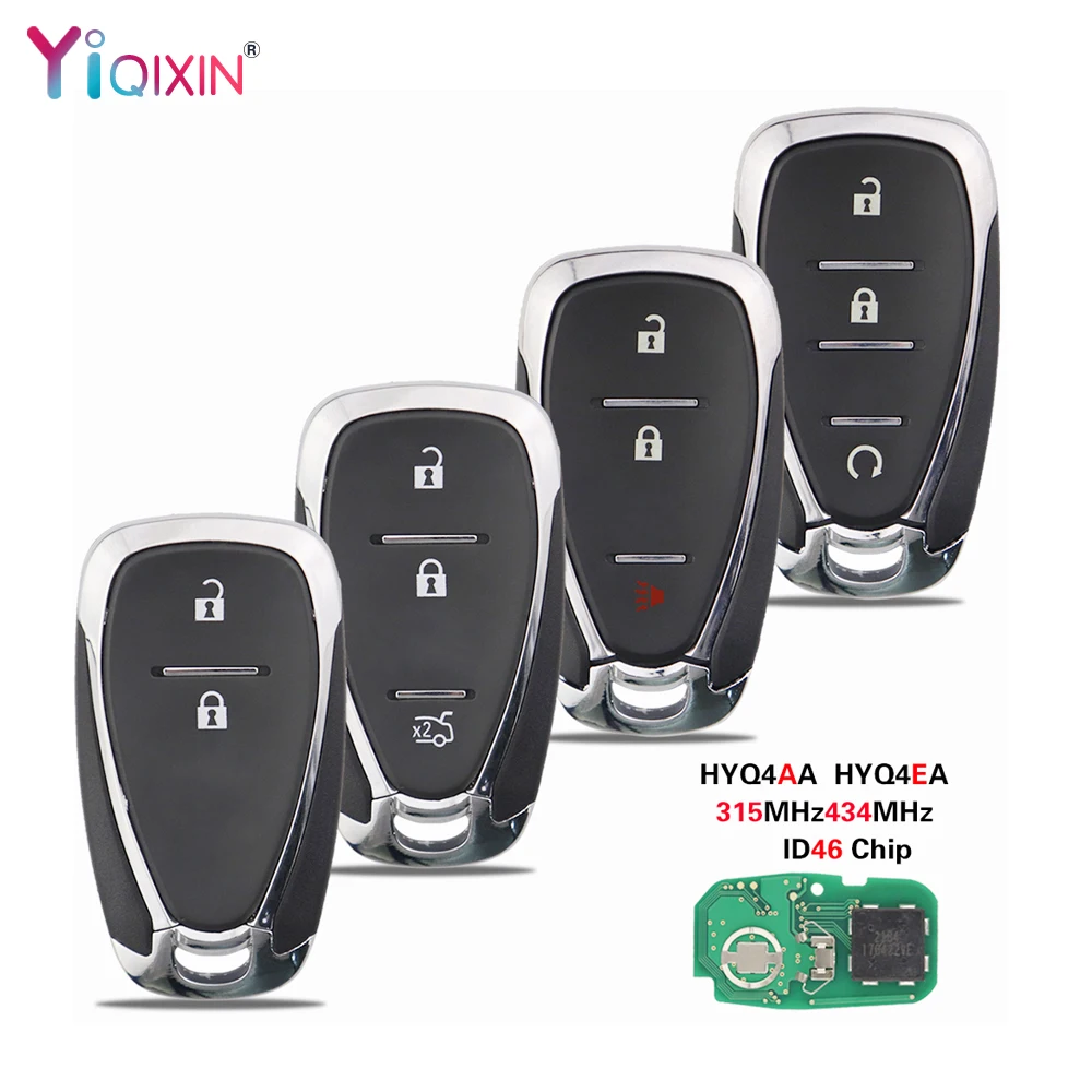 YIQIXIN Keyless Entry Car Smart Remote Key 315 433Mhz ID46 HYQ4EA HYQ4AA For Chevrolet Cruze Camaro Spark Equinox Malibu 2016-20