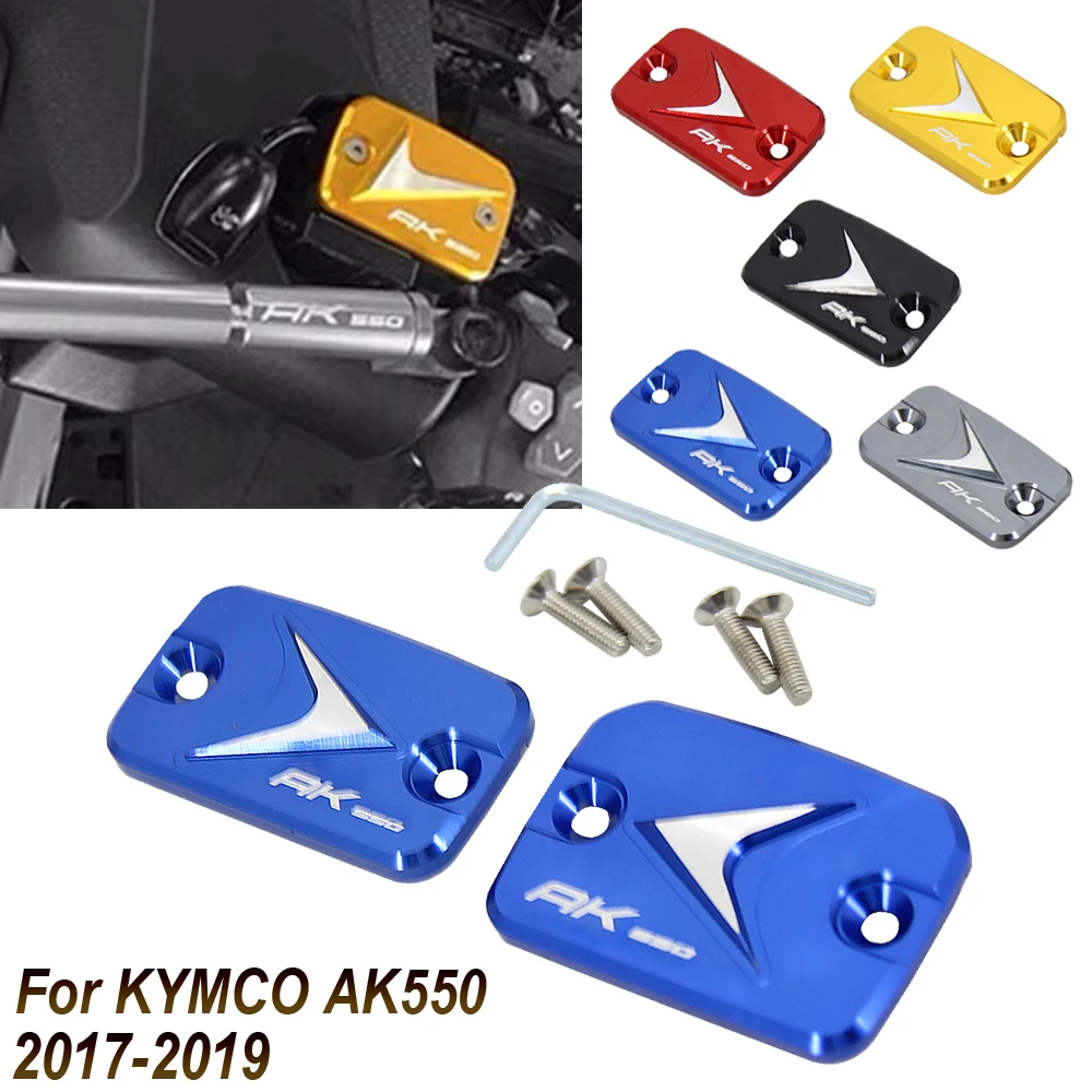 

Motorcycle Accessories Front Brake Fluid Reservoir Gas Fuel Tank Filler Oil Cap Cover For KYMCO AK550 AK 550 2017 2018 2019