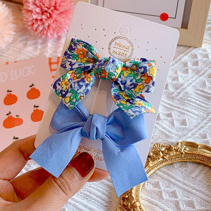 2 Pcs/Set Flower Baby Hair Clips Bows Kids Girl Hair Clip Children Hairpin Haarspeldjes Barrettes Baby Hair Accessories