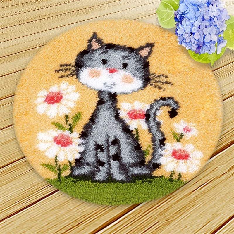 Cartoon Animals Knooppakket Smyrna Latch Hook Panda High Quality Cushion Needlework Mats Klink Haak Kussen Bloem Gifts DIY