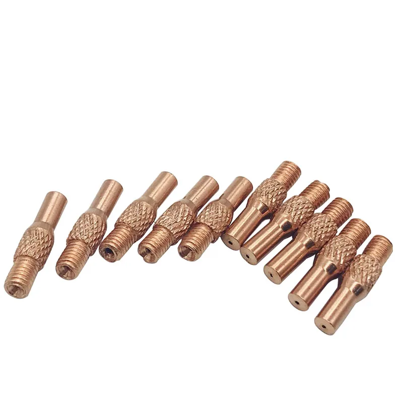 10Pcs Lassen Gun Contact Tips 0.8Mm Voor Mig Spool Gun Push Pull Feeder Torch