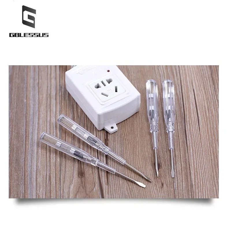 1pcsTransparent Magnetic Slotted Screwdriver Contact Type Power Supply  Test Pen Electroscope