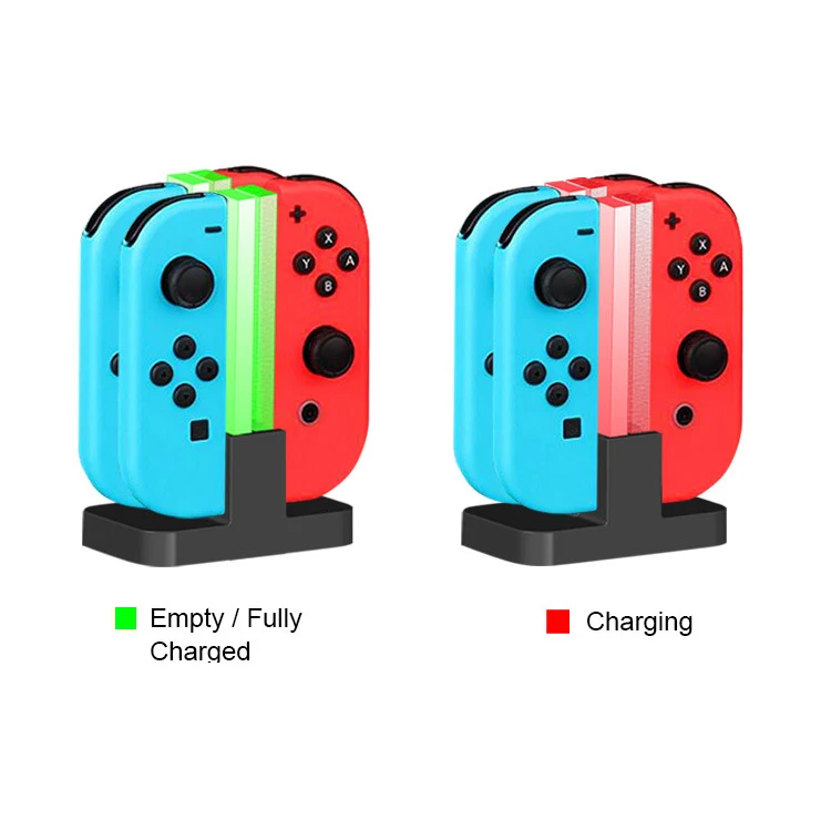 Nintendo Switch 4-Controller-Ladegerät, LED-Anzeige, Ladestation für Nintendo Switch, Nintendo Switch NS Joy-Con-Zubehör