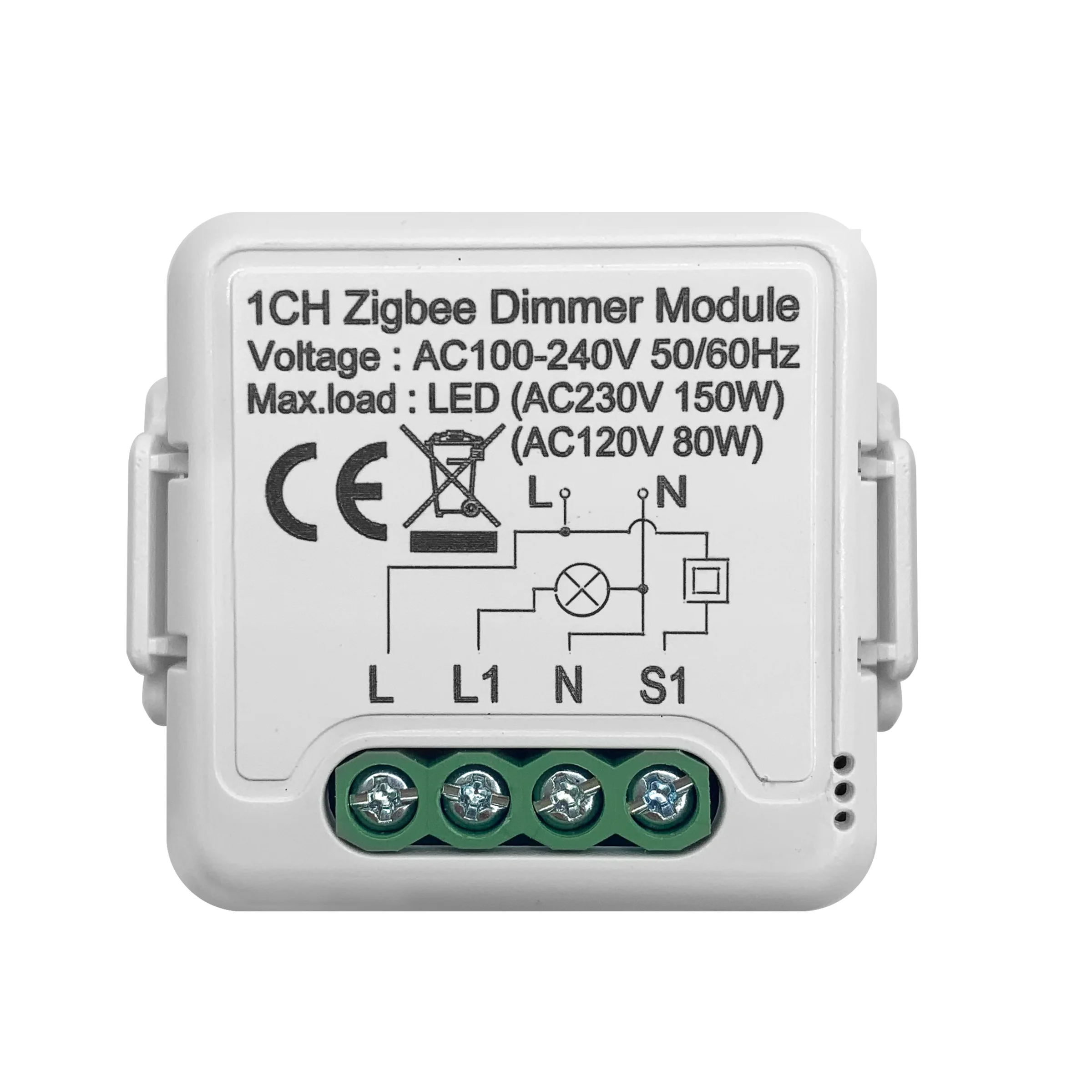 GIRIER Tuya ZigBee 3.0 Smart Dimmer-Schaltermodul, unterstützt 2-Wege-Steuerung, dimmbarer Lichtschalter, funktioniert mit Alexa Google Home