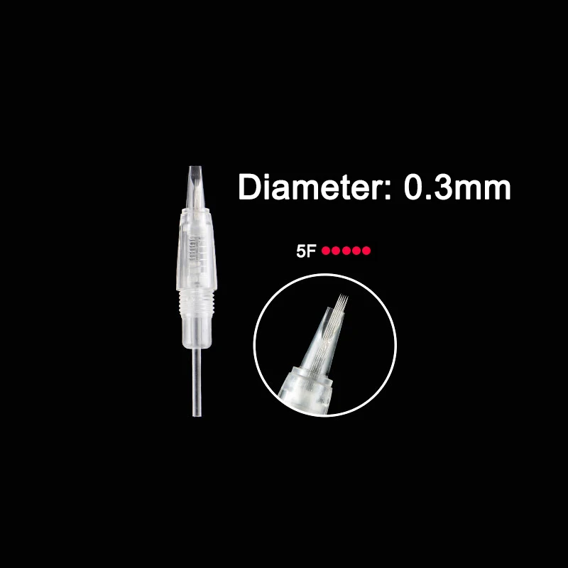 Transparent Screw Needles 10PCS/bag Permanent Eyebrow Lip Makeup Needles For Permanent Makeup Machine