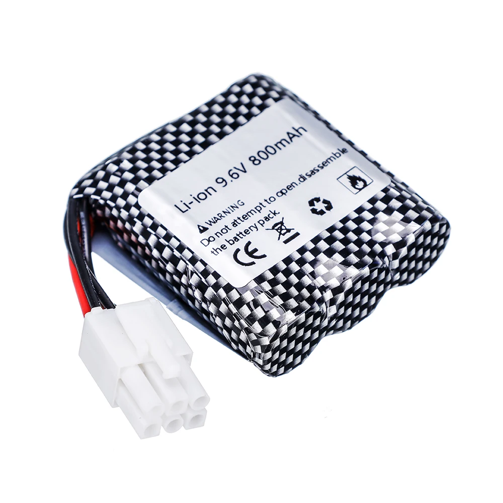 9.6V Batterij Oplader Voor S911 9115 9116 S912 Rc Car Upgrade Onderdelen Double Batterij Kabel Nieuwe Batterij Li-Ion 800Mah 16500