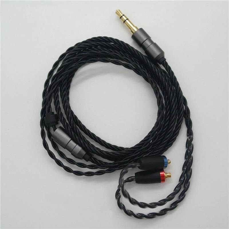 4-strand twisted cable MMCX mobile phone headset MP3  headphone cable for Shure SE535 SE846 UE900 XBA-A3 A2 H2 3 TK200