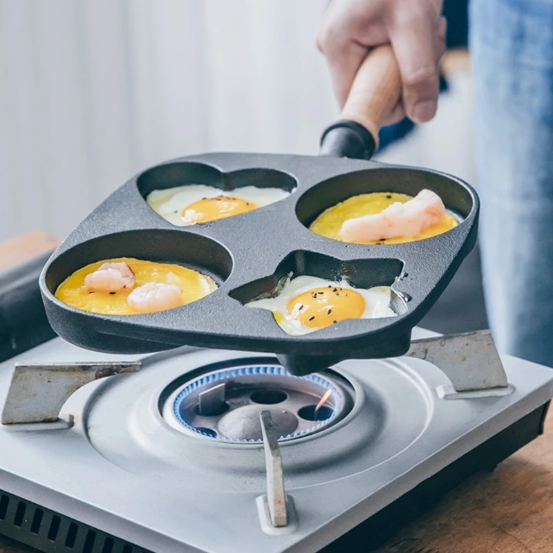 

Cooking Breakfast Small Nonstick Frying Pan Waffle Pancake Egg Divided Gas Induction Cooker Cast Iron Saucepan Panelas Cookware