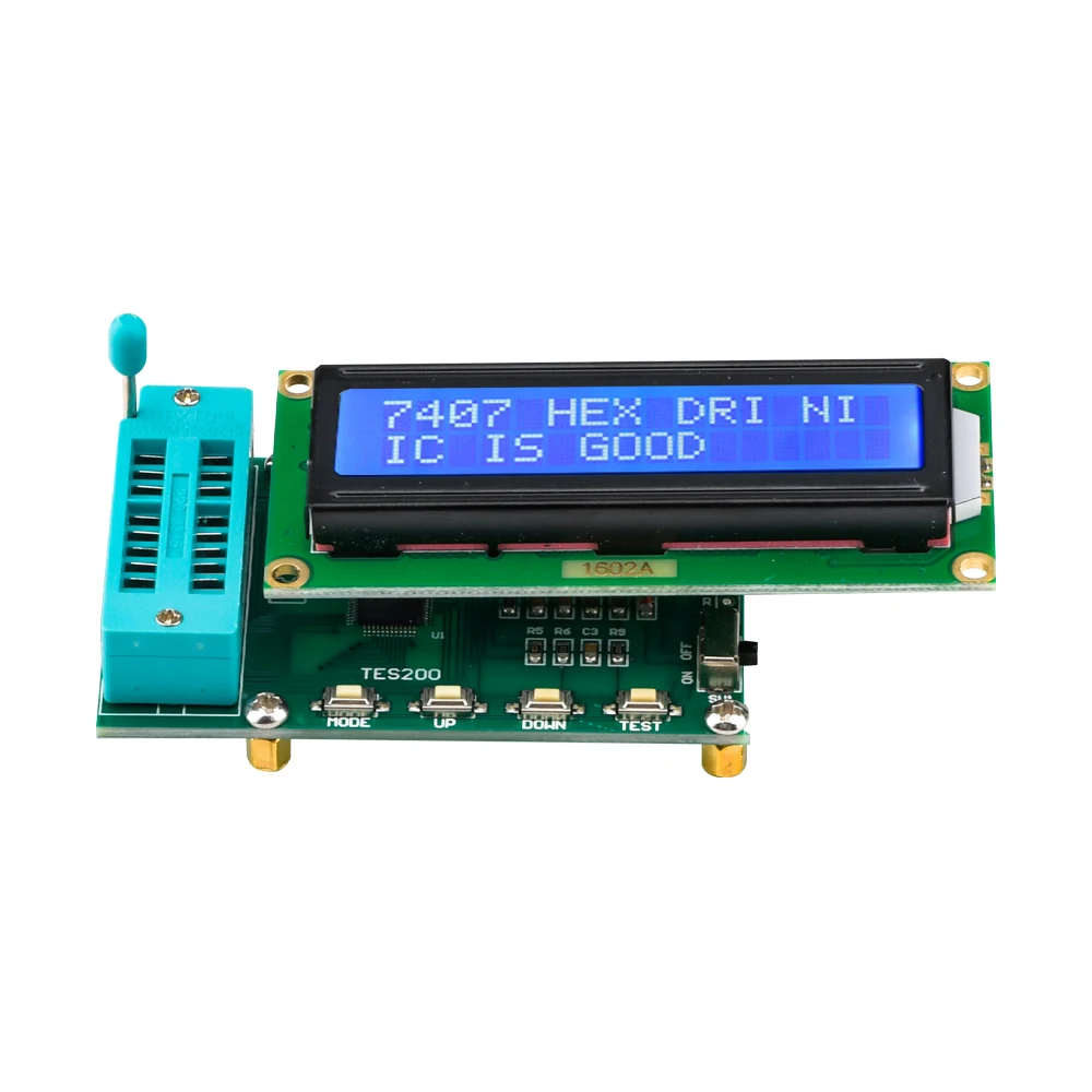 TES200 IC tester 74 40 series chip detector IC logic gate good or bad tester  DC 7-12V