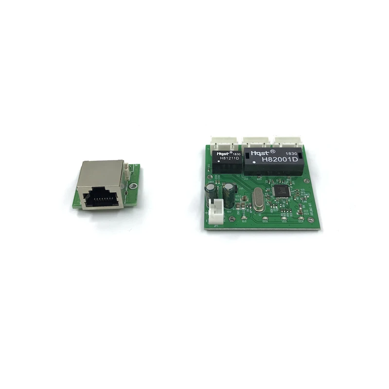 Modulo Switch OME 3 porte PCBA 4 Pin Header UTP PCBA module con Display a LED posizionamento foro vite Mini PC Data OEM Factory