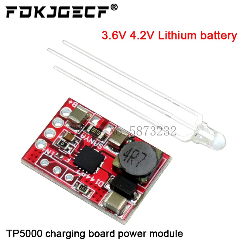 TP5100 charging management power supply module board TP5000 1A 2A compatible with 4.2V 8.4V single and double lithium batteries