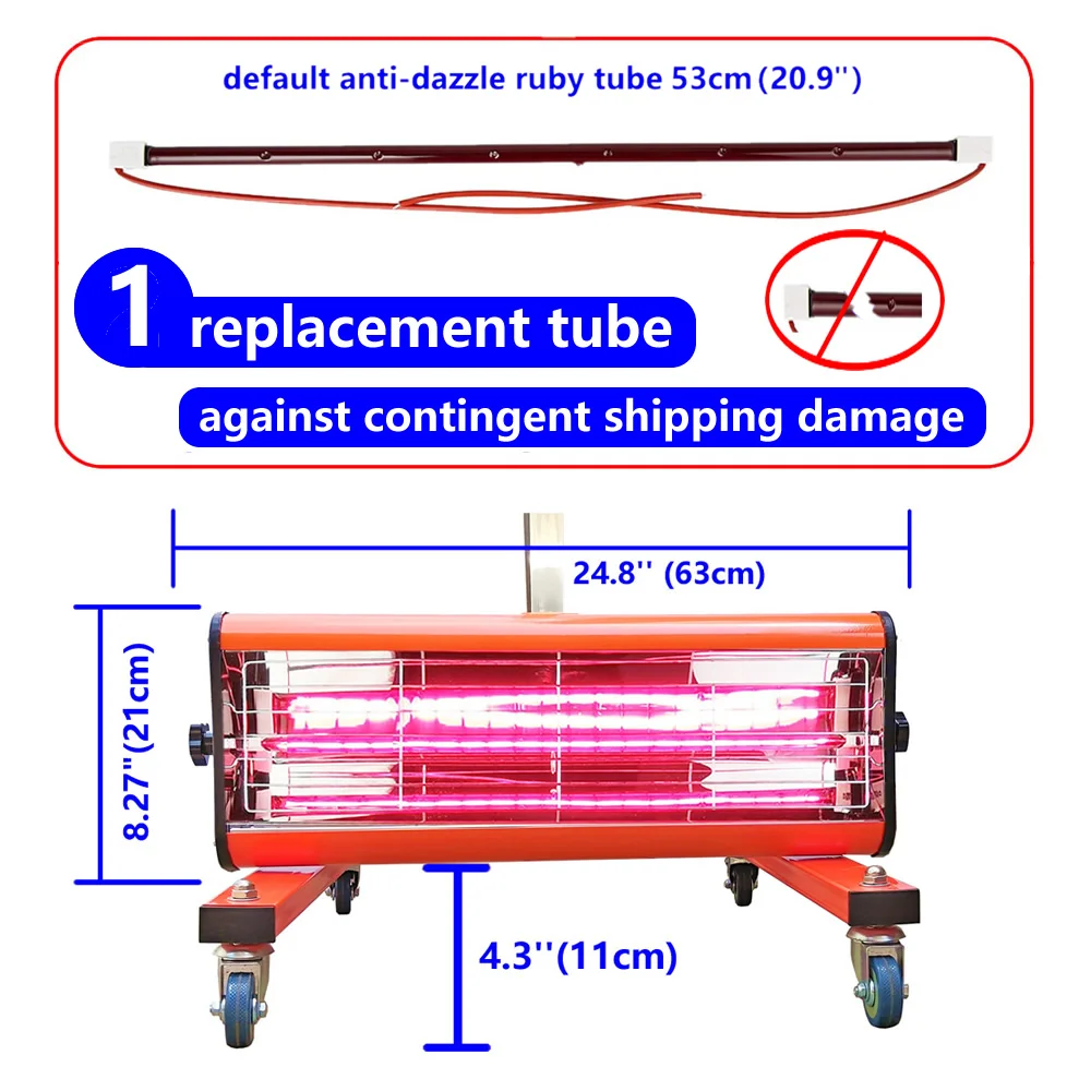 1050W Car Infrared Paint Baking  Lamp Mobile Auto Heating Dryer Infrared Light Shortwave Curing Lamp for Spray Booth 220V/110V