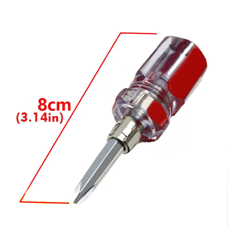 1/4 "Mini Radish หัว Dual-ใช้ Telescopic ไขควง Word Cross ดอกเหมยปากแบน Ultra สั้นขนาดเล็กไขควง