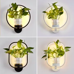 Modern LED Wall Lamp Nordic Creative Plant Wall Light Living Room Corridor Lamps Aisle Balcony Indoor Decorative Luminaire