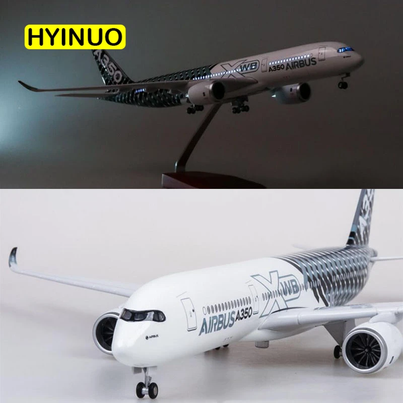 

47CM 1/142 Scale Airplane A350 Prototype XWB Airline Plane Model With Light Wheel Diecast Plastic Resin Plane for Collection