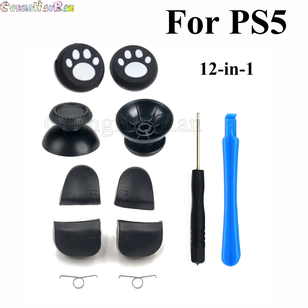 

For Playstation 5 L2 R2 Trigger Button Metal Spring Replacement R2 L2 Trigger Buttons for Dualsense 5 PS5 DS5 Controller