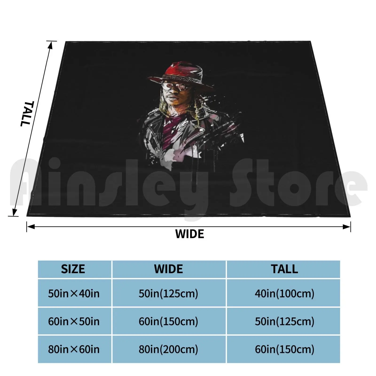 Popular , Future-Arts Blanket Super Soft Warm Light Thin Hendrix Icon Logo Rapper Merch Hndrxx