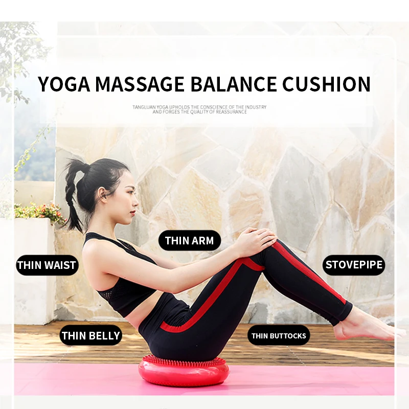 Yoga Massage Seeking Balance Semicircle Diamond Ball Massage Foot Pad Sports Stability Training Equipment Massage Cushion PVC