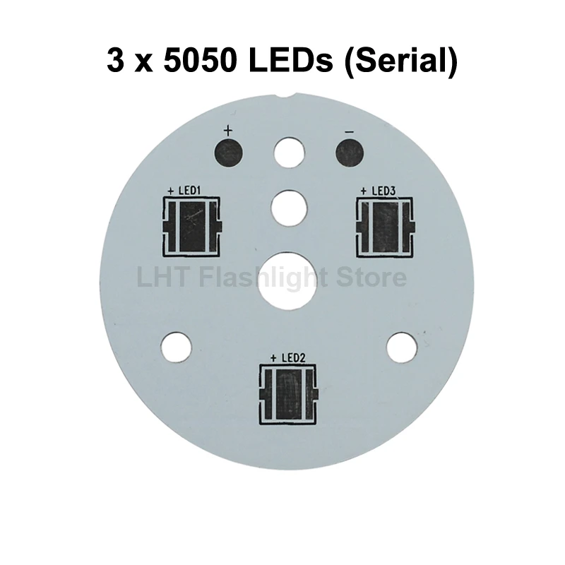 40.4mm(D) x 1.5mm(T) Aluminum Base Plate for 3 x 5050 LEDs - Serial (1 pc)