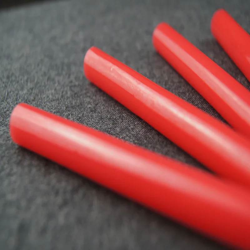 กาว Hot Melt Stick Bright สีแดง Lacquer Wax วันวาเลนไทน์ขวดไวน์ภาพวาดของขวัญกล่องซีล7*100มม.* 10PCS