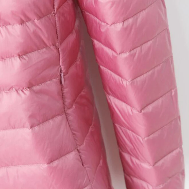 SEDUTMO-chaquetas de plumón de pato para mujer, abrigo ultraligero, Chaqueta larga acolchada, parka informal negra para otoño e invierno, ED838