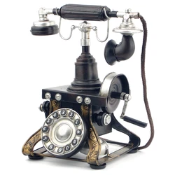 Vintage Iron Aircraft Model Retro iron telephone model handicraft antique decoration home decoration gifts