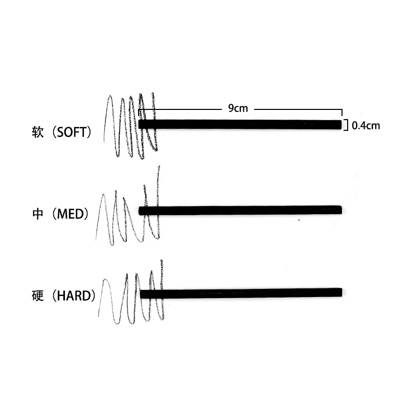 4.0mm Sketch Press Mechanical Charcoal Pencil Soft/Medium/Hard Painting Drawing School Office Stationery Kid Automatic Pencils