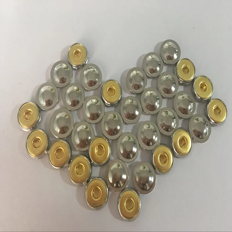 200pcs/lot 4.0 Medical button ECG Snap fittings Hardware stamping electrocardiograph metal button lead Gold-plated ECG Button