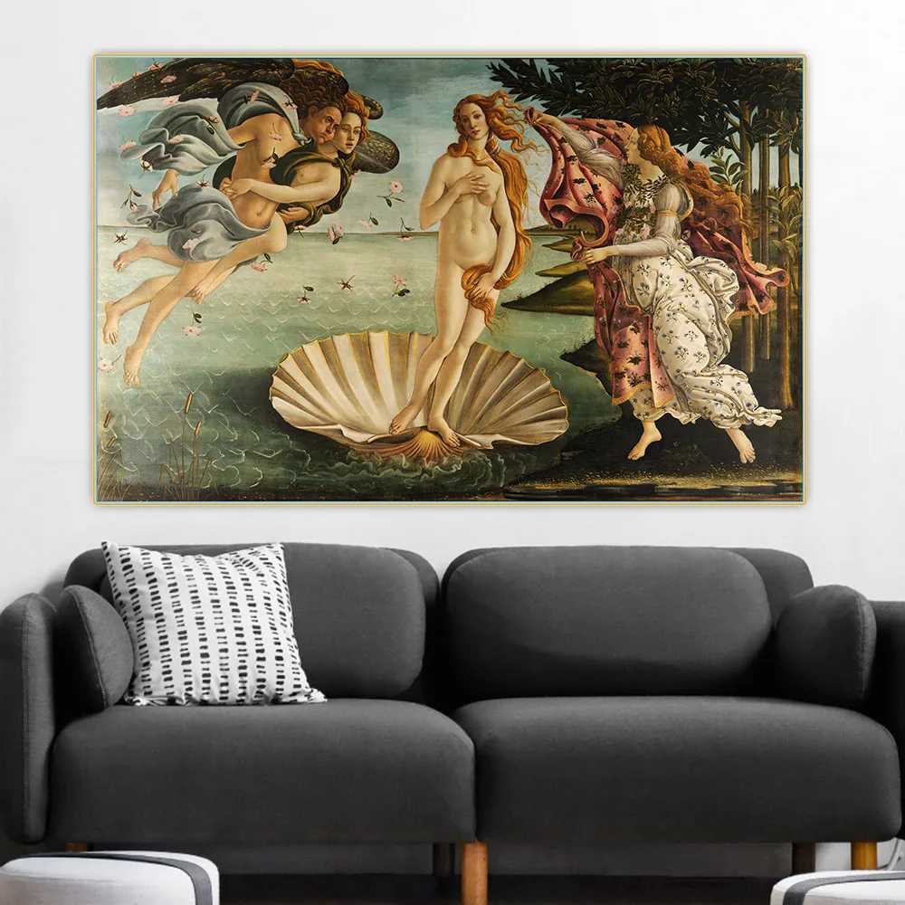 Citon Sandro Botticelli《The Birth Of Venus》Canvas Art Oil Painting Artwork Poster Picture Wall Background Decor Home Decoration