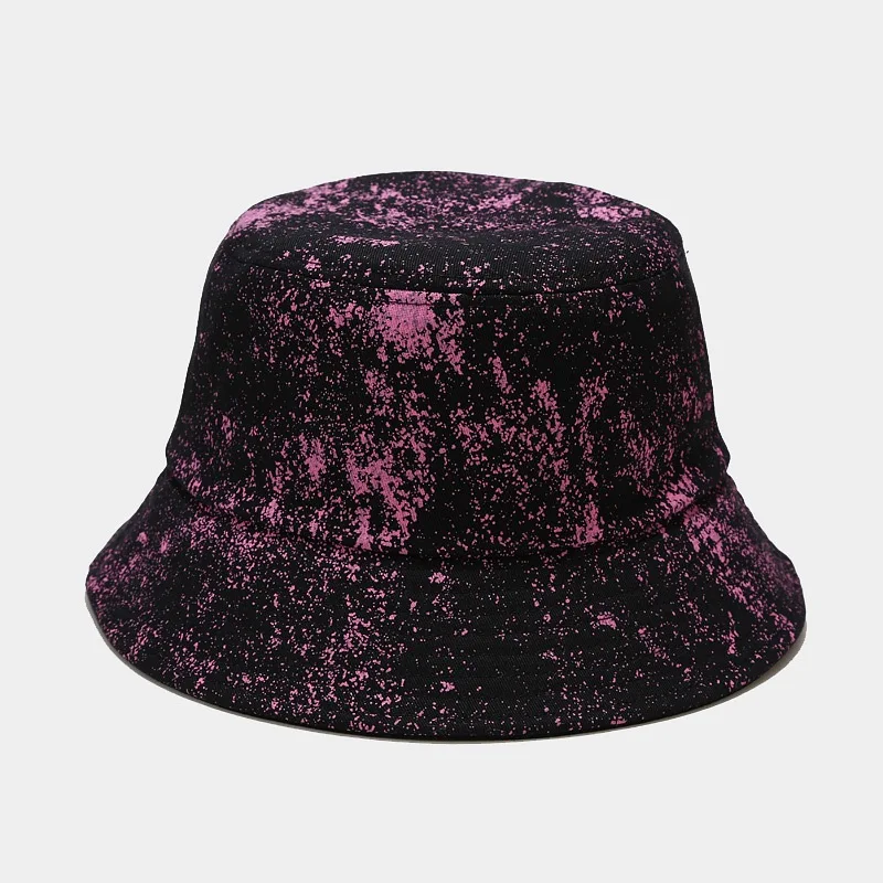 Fashion Summer Harajuku Panama Bucket Hat Tie Dye Print Fisherman Hat Bob Femme Bucket Cap For Men Women