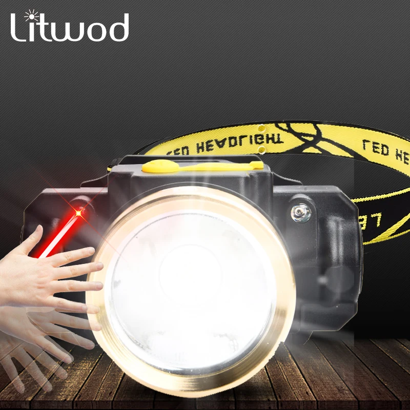 

Super Bright Led Sensor Headlamp Usb Rechargeable Mini Headlight Outdoor Camping Head Flashlight Torch Lamp 18650 Battery