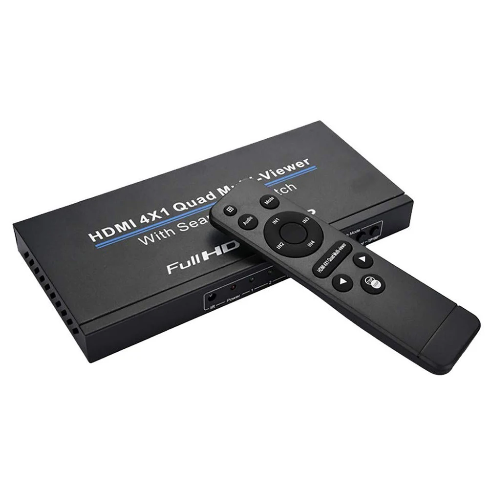 Switcher Seamless Multiviewer Switch IR Screen Splitter Converter HDMI 4x1 Switch Quad Multi Viewer 5 Modes for PS3/PC/STB/DVD