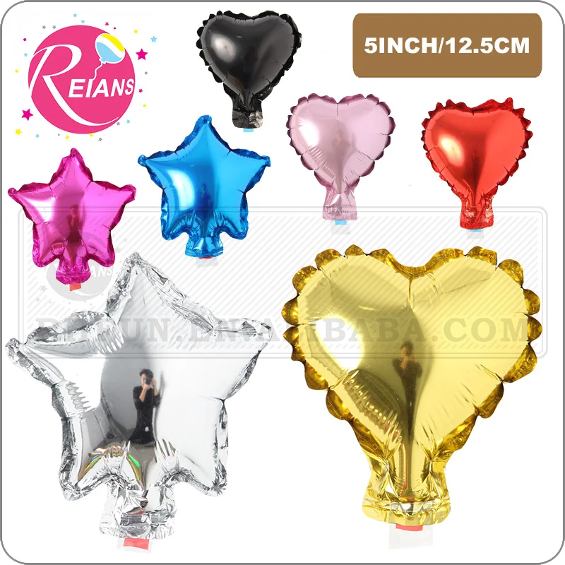 10 sztuk 5 cali małe urocze serce w kształcie gwiazdy balon foliowy dekoracja ślubna przyjęcie urodzinowe baby shower balon dekoracja zabawka
