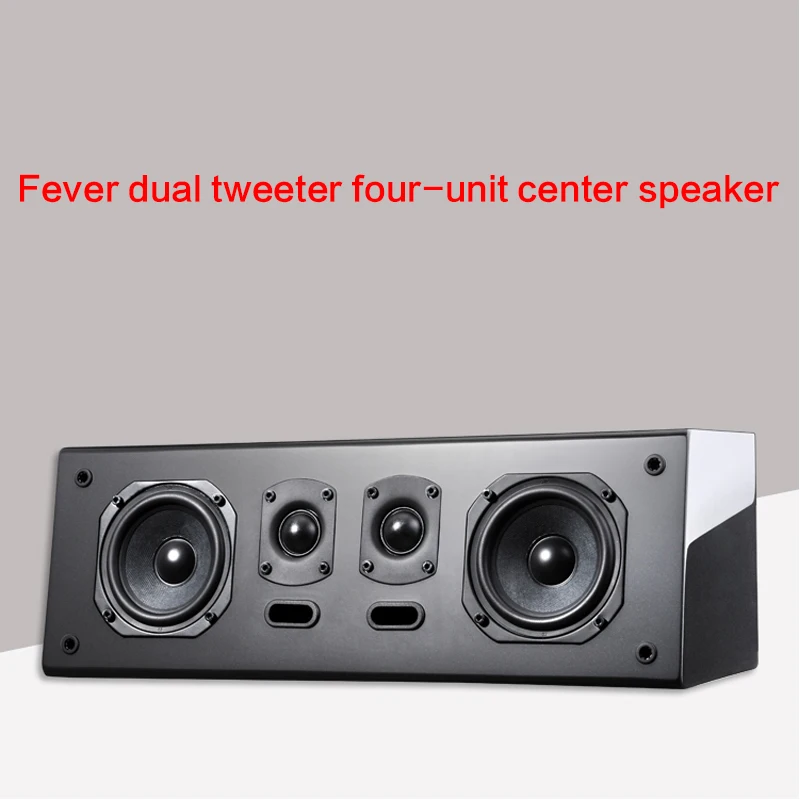 DIY A6 35-200W 5.1 Center Speaker 4 Inch Hifi Speaker Dual Tweeter Design Home Theater Audio 4 Way -2way 75Hz-20kHz