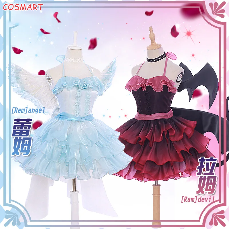 Rem Ram SAFAngel Lolita Cosplay fur s for Women, Anime Re:Life in a Different World From ontari, Halloween Imbibé, Nouveau, 2021