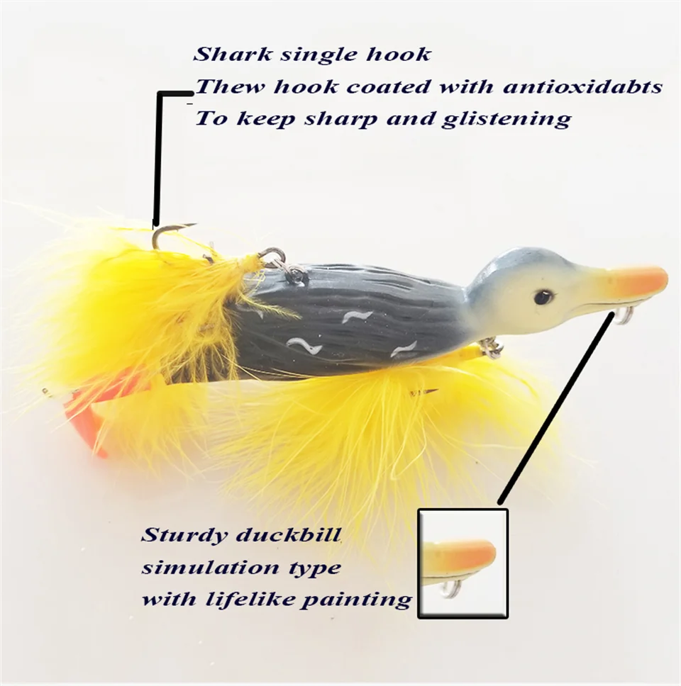 Señuelo superficie pato 3D 29G – Plop y salpicada para black bass - imagen 5