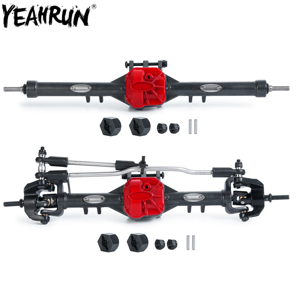 

YEAHRUN RC Car Metal Front Rear Straight Complete Axle For 1/10 Axial SCX10 II 90046 90047 90059 90060 Upgrade Parts