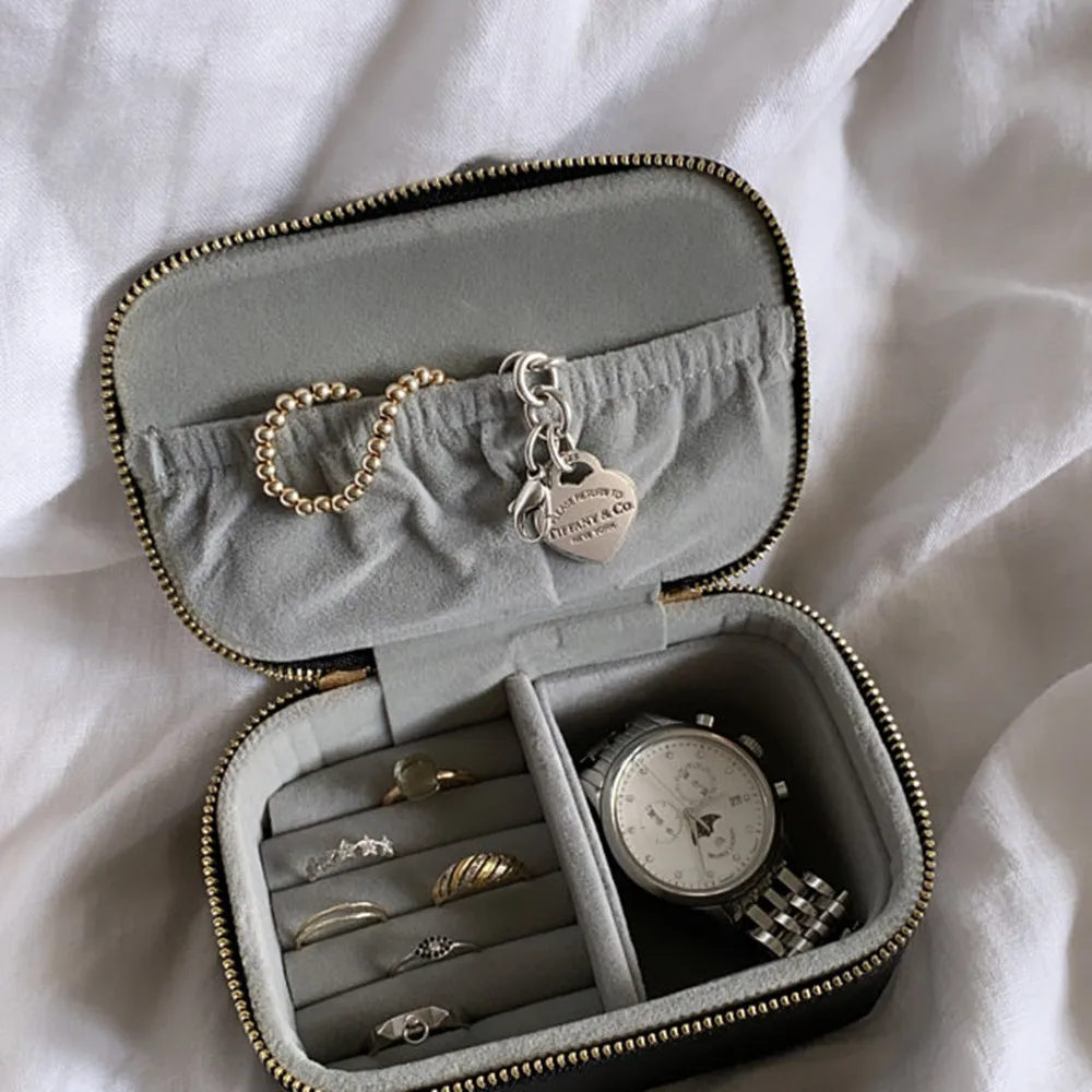 Personalised Jewellery Box With Name Travel Case For Jewellery & Accessories - Timeless Gift For Her For  Weekend Away Vacation view 4
