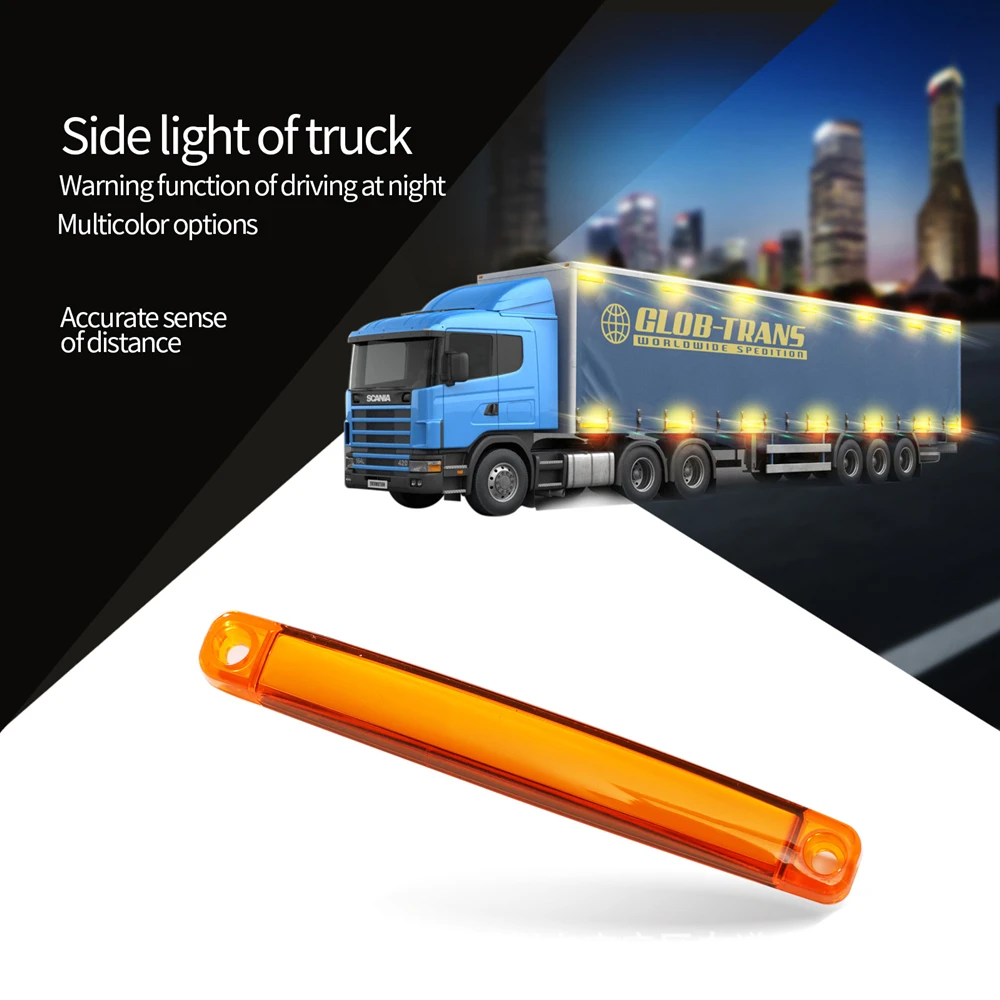 10 Stück Seitenmarkierungsleuchten 12V 24V LED LKW-Beleuchtung Parkleuchten Orange Markierungslampen Anhänger LKW Markierungsleuchten – Detail 3